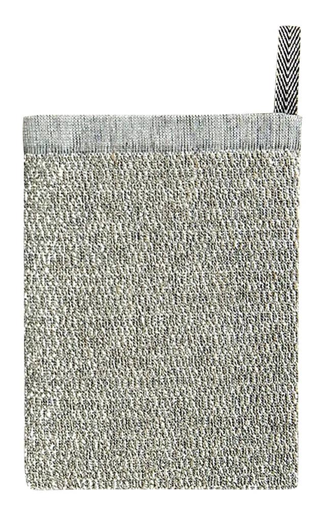 Meri Wash Mitten in White/Linen/Black